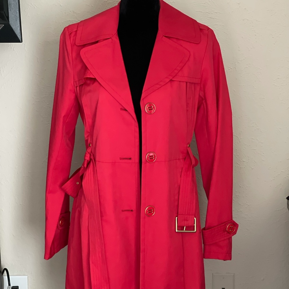 Trench/Rain Coat -  Lipstick Red - New with Tags